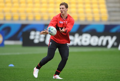 10.09.11 - Wales Rugby Captains Run - George North during training. 