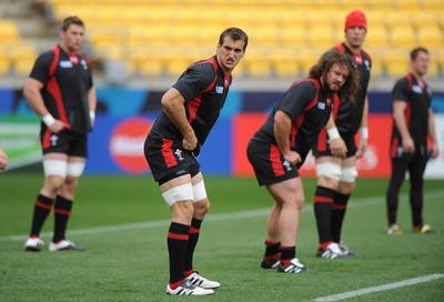 10.09.11 - Wales Rugby Captains Run - Sam Warburton during training. 
