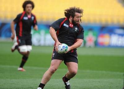 10.09.11 - Wales Rugby Captains Run - Adam Jones during training. 
