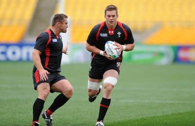 10.09.11 - Wales Rugby Captains Run - Dan Lydiate during training. 