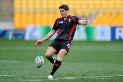 10.09.11 - Wales Rugby Captains Run - James Hook during training. 