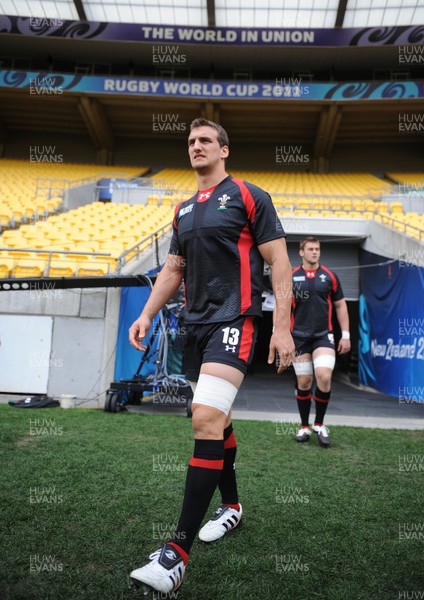10.09.11 - Wales Rugby Captains Run - Sam Warburton walks out for training at Westpac Stadium, Wellington. 