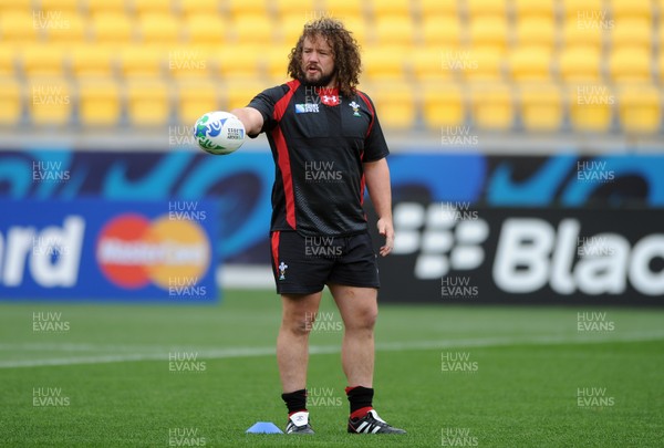 10.09.11 - Wales Rugby Captains Run - Adam Jones during training. 
