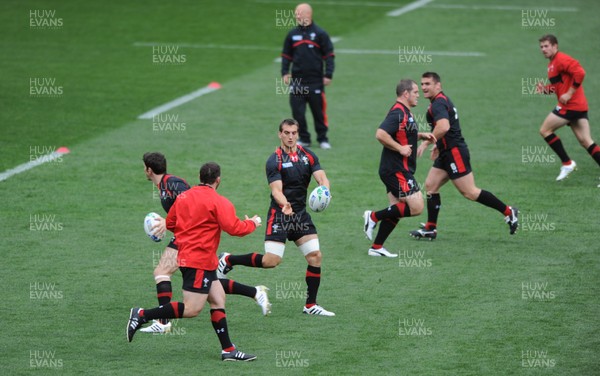 10.09.11 - Wales Rugby Captains Run - Sam Warburton during training. 