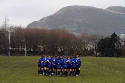 11.02.11 - Wales Rugby Captains Run - Wales players during training in Edinburgh. 