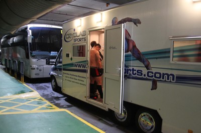 110212   Wales rugby TrainingThe mobile Cryotherapy Unit  at the Millennium Stadium