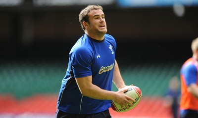 11.03.11 - Wales Rugby Training - Jamie Roberts during training. 