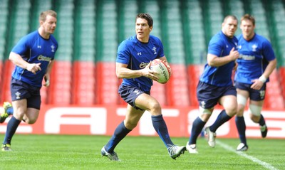 11.03.11 - Wales Rugby Training - James Hook during training. 