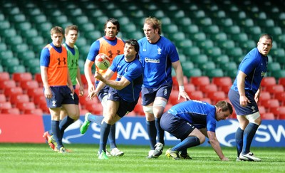 11.03.11 - Wales Rugby Training - Mike Phillips during training. 