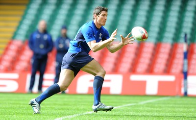 11.03.11 - Wales Rugby Training - James Hook during training. 