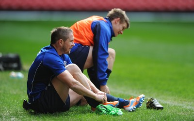 11.03.11 - Wales Rugby Training - Shane Williams during training. 