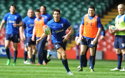 11.03.11 - Wales Rugby Training - James Hook during training. 