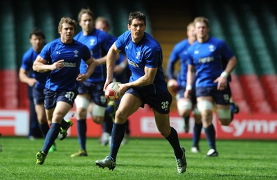 11.03.11 - Wales Rugby Training - James Hook during training. 