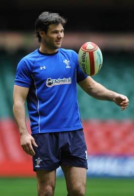 11.03.11 - Wales Rugby Training - Mike Phillips during training. 
