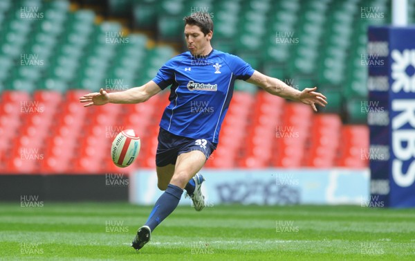 11.03.11 - Wales Rugby Training - James Hook during training. 
