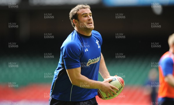 11.03.11 - Wales Rugby Training - Jamie Roberts during training. 
