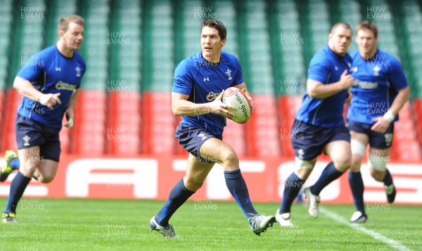 11.03.11 - Wales Rugby Training - James Hook during training. 