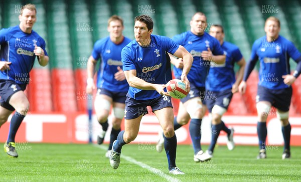 11.03.11 - Wales Rugby Training - James Hook during training. 