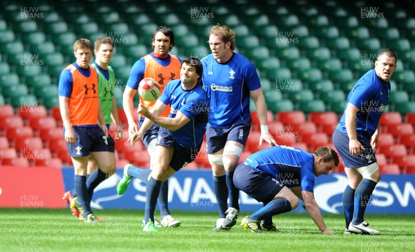 11.03.11 - Wales Rugby Training - Mike Phillips during training. 