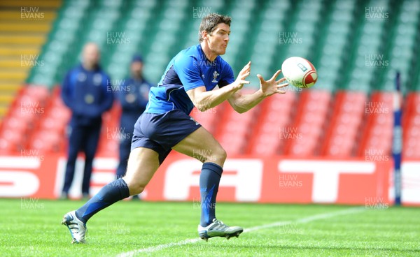 11.03.11 - Wales Rugby Training - James Hook during training. 