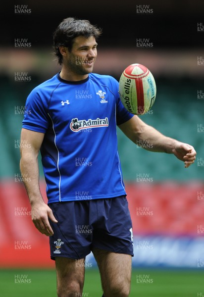 11.03.11 - Wales Rugby Training - Mike Phillips during training. 