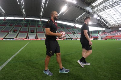 110725 - Wales Rugby Captains Run the day beofre their final tour match against Japan - Josh Macleod during training