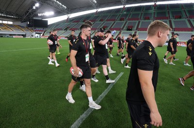 110725 - Wales Rugby Captains Run the day beofre their final tour match against Japan - Reuben Morgan-Williams during training