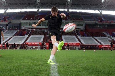 110725 - Wales Rugby Captains Run the day beofre their final tour match against Japan - Dan Edwards during training