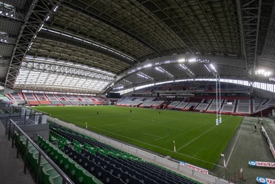 110725 - Wales Rugby Captains Run the day beofre their final tour match against Japan - General View of Noevir Stadium 