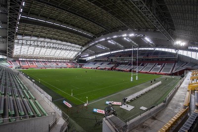 110725 - Wales Rugby Captains Run the day beofre their final tour match against Japan - General View of Noevir Stadium 