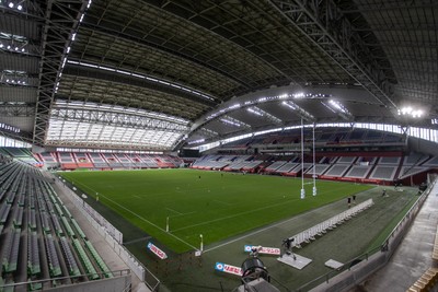 110725 - Wales Rugby Captains Run the day beofre their final tour match against Japan - General View of Noevir Stadium 