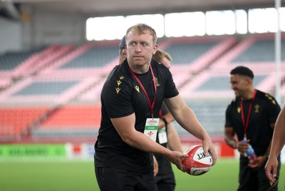 110725 - Wales Rugby Captains Run the day beofre their final tour match against Japan - Tommy Reffell during training
