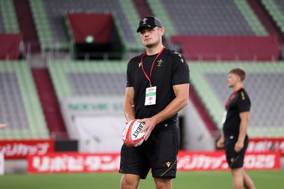 110725 - Wales Rugby Captains Run the day beofre their final tour match against Japan - Taine Plumtree during training