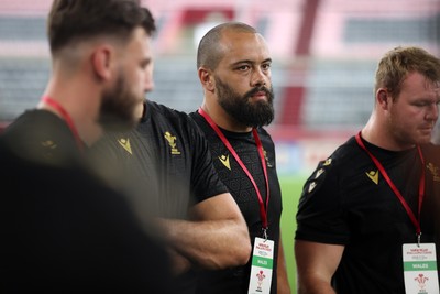 110725 - Wales Rugby Captains Run the day beofre their final tour match against Japan - Josh Macleod during training