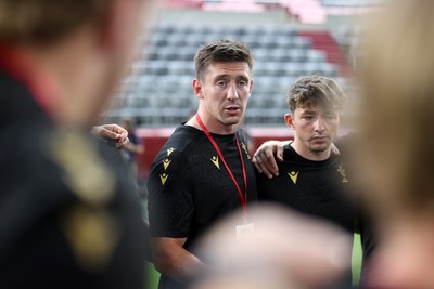 110725 - Wales Rugby Captains Run the day beofre their final tour match against Japan - Josh Adams during training