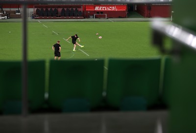 110725 - Wales Rugby Captains Run the day beofre their final tour match against Japan - Dan Edwards during training