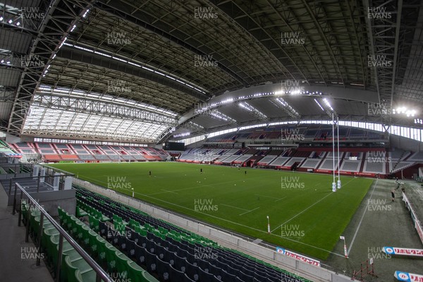 110725 - Wales Rugby Captains Run the day beofre their final tour match against Japan - General View of Noevir Stadium 