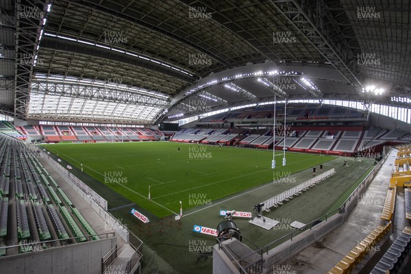 110725 - Wales Rugby Captains Run the day beofre their final tour match against Japan - General View of Noevir Stadium 