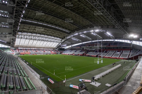 110725 - Wales Rugby Captains Run the day beofre their final tour match against Japan - General View of Noevir Stadium 