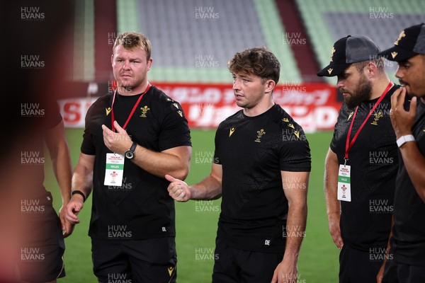 110725 - Wales Rugby Captains Run the day beofre their final tour match against Japan - Dewi Lake and Dan Edwards