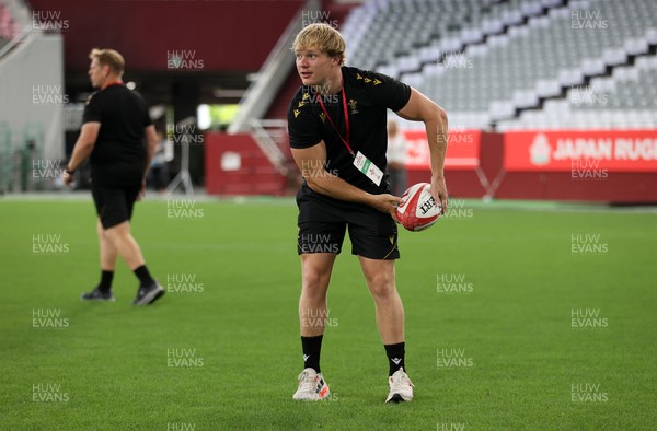 110725 - Wales Rugby Captains Run the day beofre their final tour match against Japan - Blair Murray during training