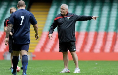 12.08.11 - Wales Rugby Captains Run - Head coach Warren Gatland during training. 