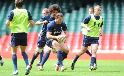 12.08.11 - Wales Rugby Captains Run - Jamie Roberts during training. 