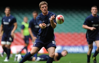 12.08.11 - Wales Rugby Captains Run - Rhys Priestland during training. 