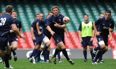12.08.11 - Wales Rugby Captains Run - Rhys Priestland during training. 