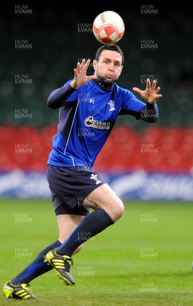12.11.10 - Wales Rugby Training - Stephen Jones during training. 