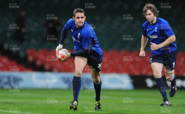 12.11.10 - Wales Rugby Training - Lee Byrne during training. 