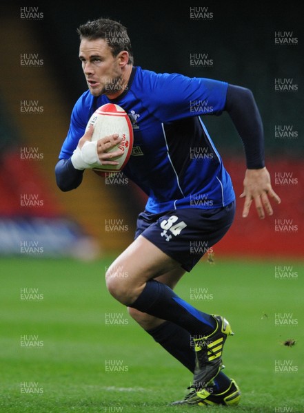 12.11.10 - Wales Rugby Training - Lee Byrne during training. 