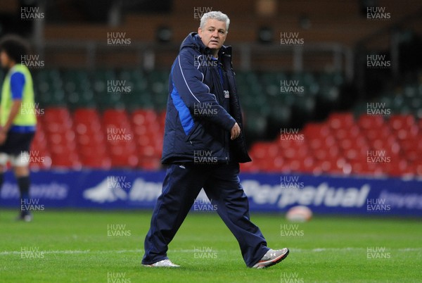 12.11.10 - Wales Rugby Training - Wales head coach Warren Gatland during training. 
