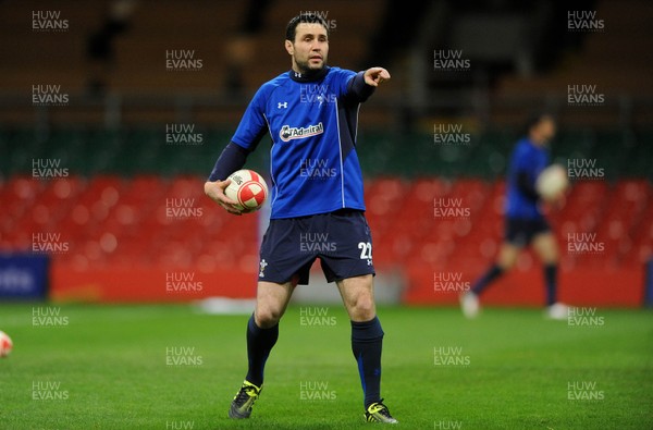 12.11.10 - Wales Rugby Training - Stephen Jones during training. 